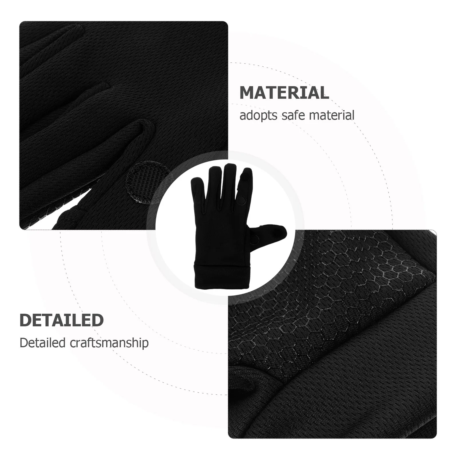 

1Pair Warm Winter Gloves Touchscreen for Men Outdoor Cycling Motorcycle Riding Gloves Cold Weather Warm Mittens,