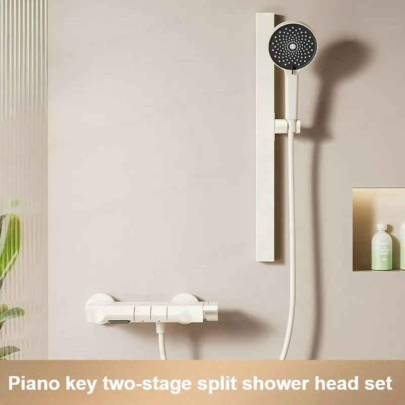 

Modern Copper Roofless Spray Shower Head Set Hotel Engineering Small Unit Simple Shower Head with Hose Set for Bathroom