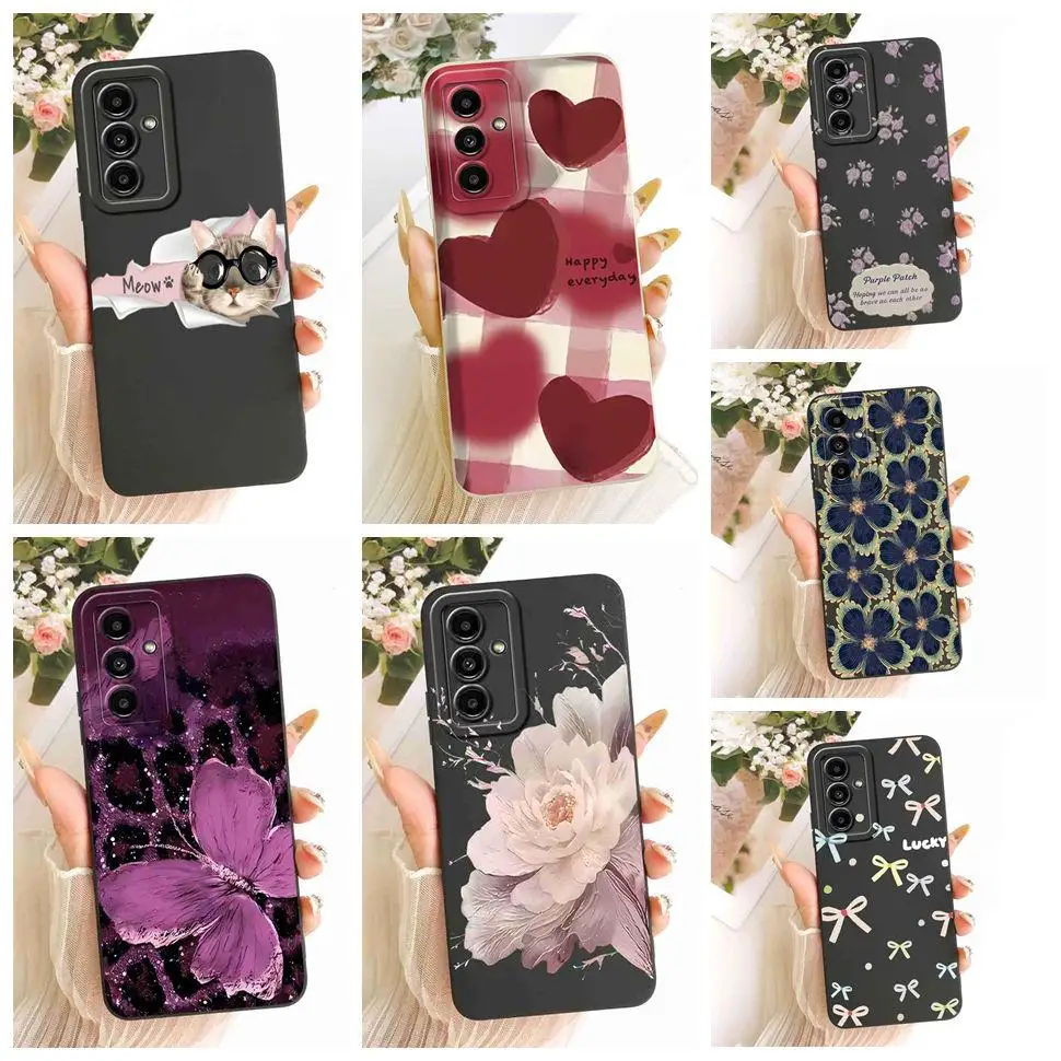 For Samsung Galaxy M34 5G Case SM-M346B Popular Flowers Silicone Back Cover Capa For Samsung F34 5G SM-E346B Phone Cases Fundas