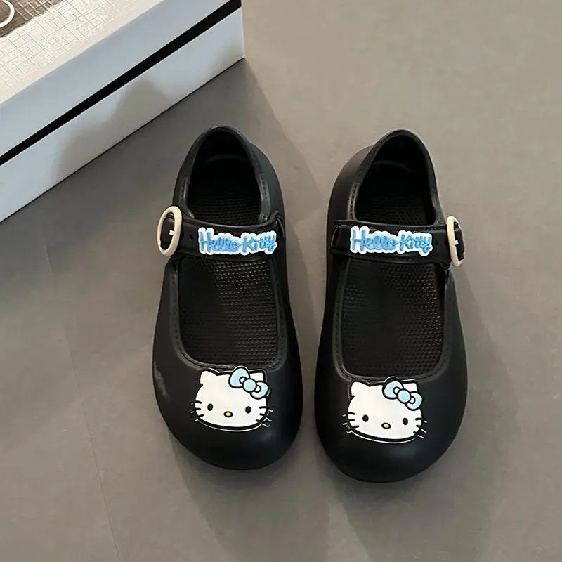 

Hello Kitty Young Girl Cartoon Sandal Sanrio Student Casual Fashion Kawaii Beach Shoes Versatile Waterproof Lightweight Shoes