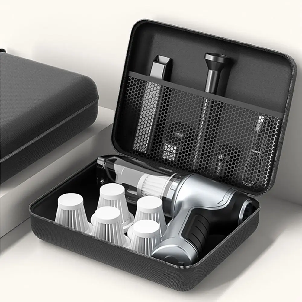 Large Capacity Car Vacuum Cleaner Storage Bag Zipper Closure Waterproof Vacuum Cleaner Carrying Case with Handle Shockproof