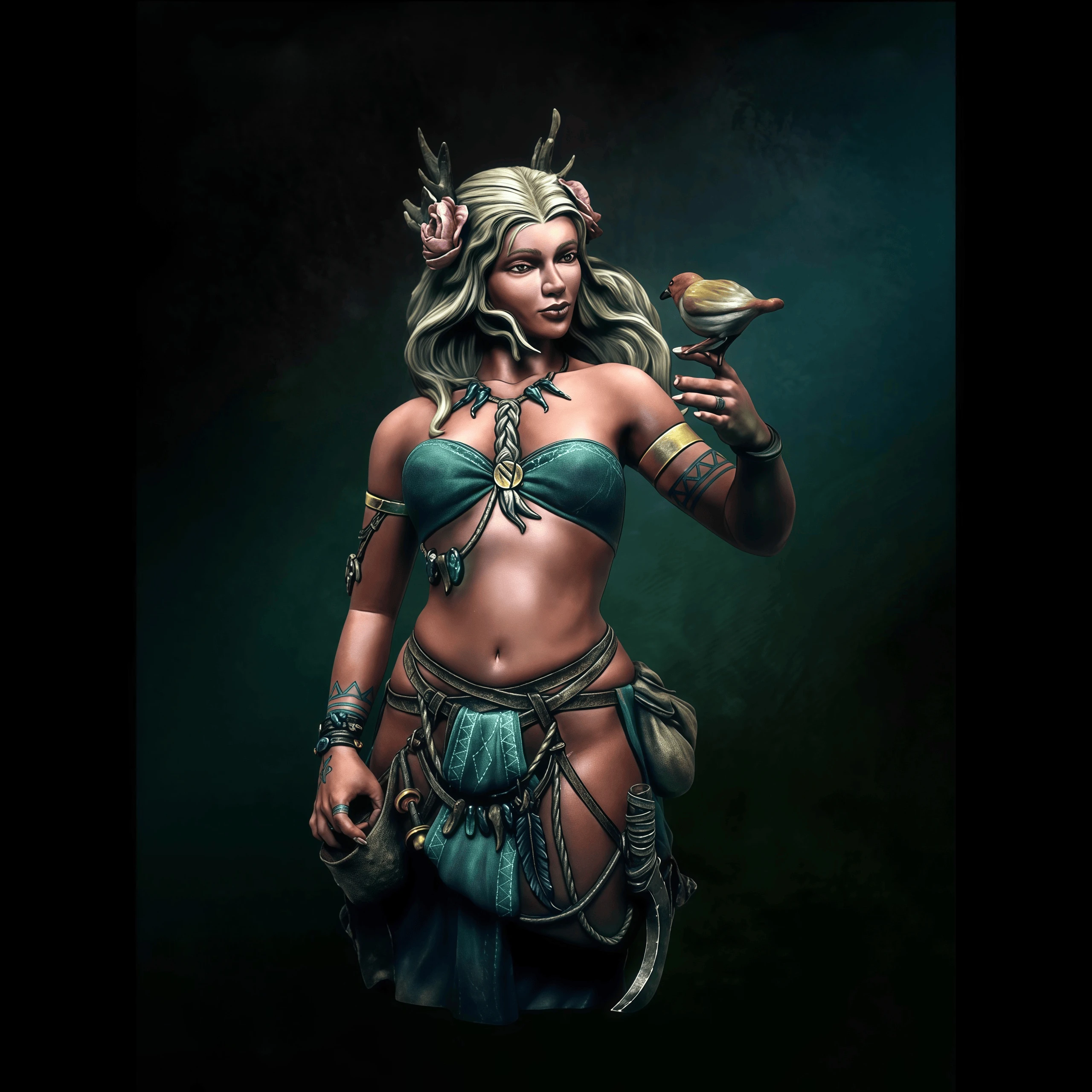 

1/10 Cast Resin Model, Elf Queen, Uncolored Model Needs To Be Assembled
