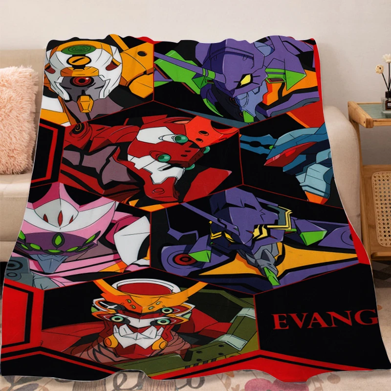 Warm Winter Blankets A-Evangelions Nap Blanket Microfiber Bedding Fluffy Soft Blankets Sofa Bed Fleece Camping Custom Blanket