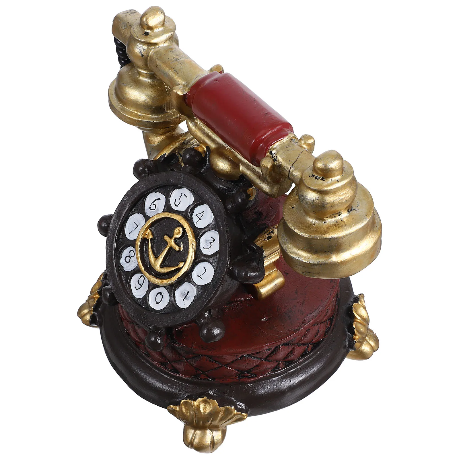 

Retro Telephone Decor Vintage Phone Model Resin Home Office Ornaments Old Style Mini Collectibles Classic Design