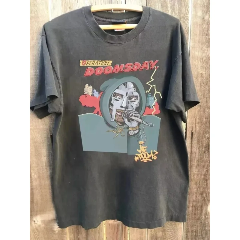 Short sleeved unisex T-shirt Vtg MF Doom Operation charcoal gray T-shirt