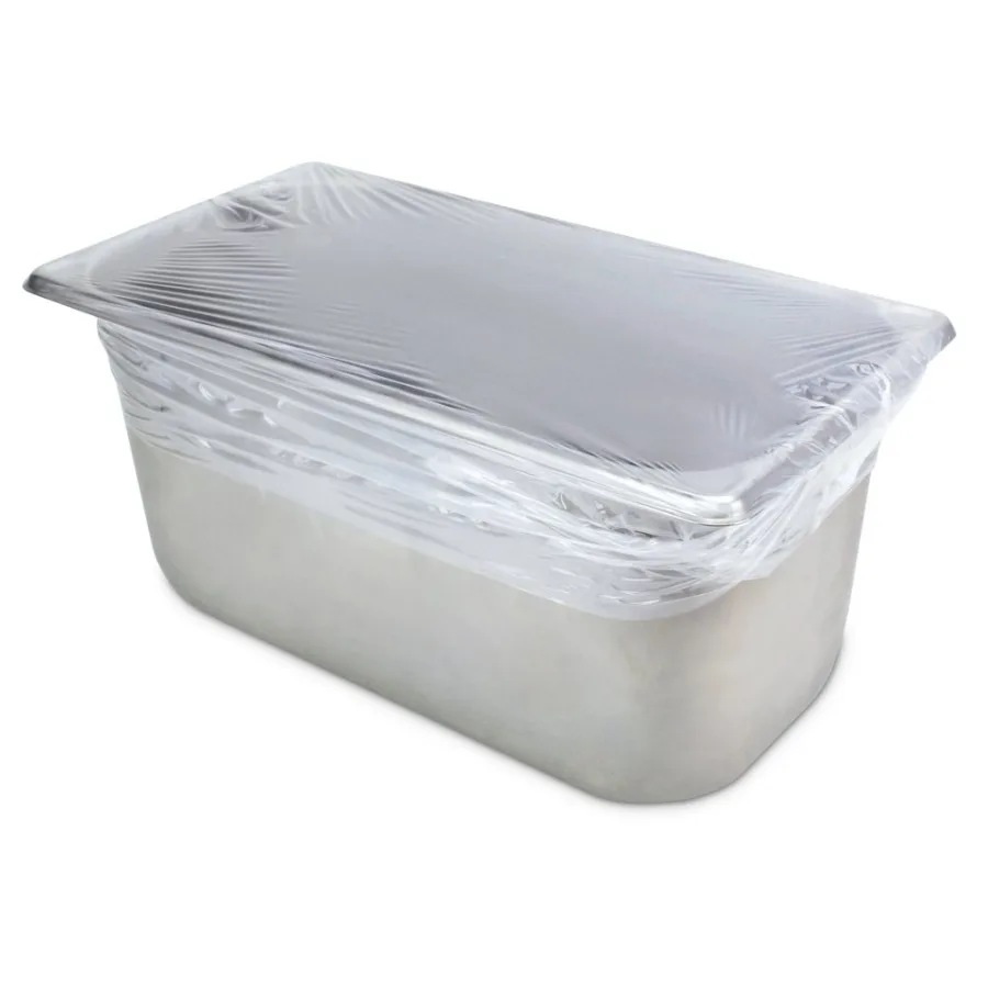 

Disposable Clear Third Pan Covers for Shrink Tight Food Storage and Easy Transportation in Commercial Kitchens Restaurant Cater