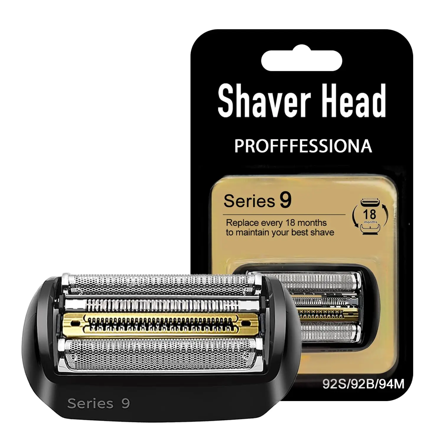 

Сменная головка Pro 92B, совместимая с электробритвами Braun Series 9, 9290cc, 9291cc, 9370cc, 9293s, 9385cc, 9390cc, 9330s