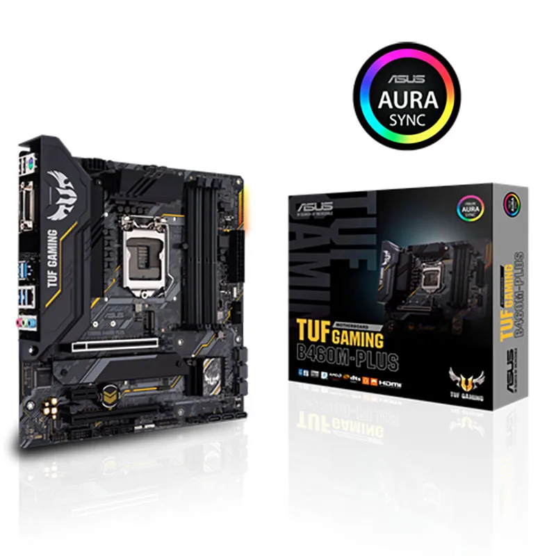 ASUS TUF GAMING B460M-PLUS  mATX Intel B460 DDR4 , SATA 6 Gbps, USB 3.2 Gen 1 128G LGA 1200 CPU Motherboard