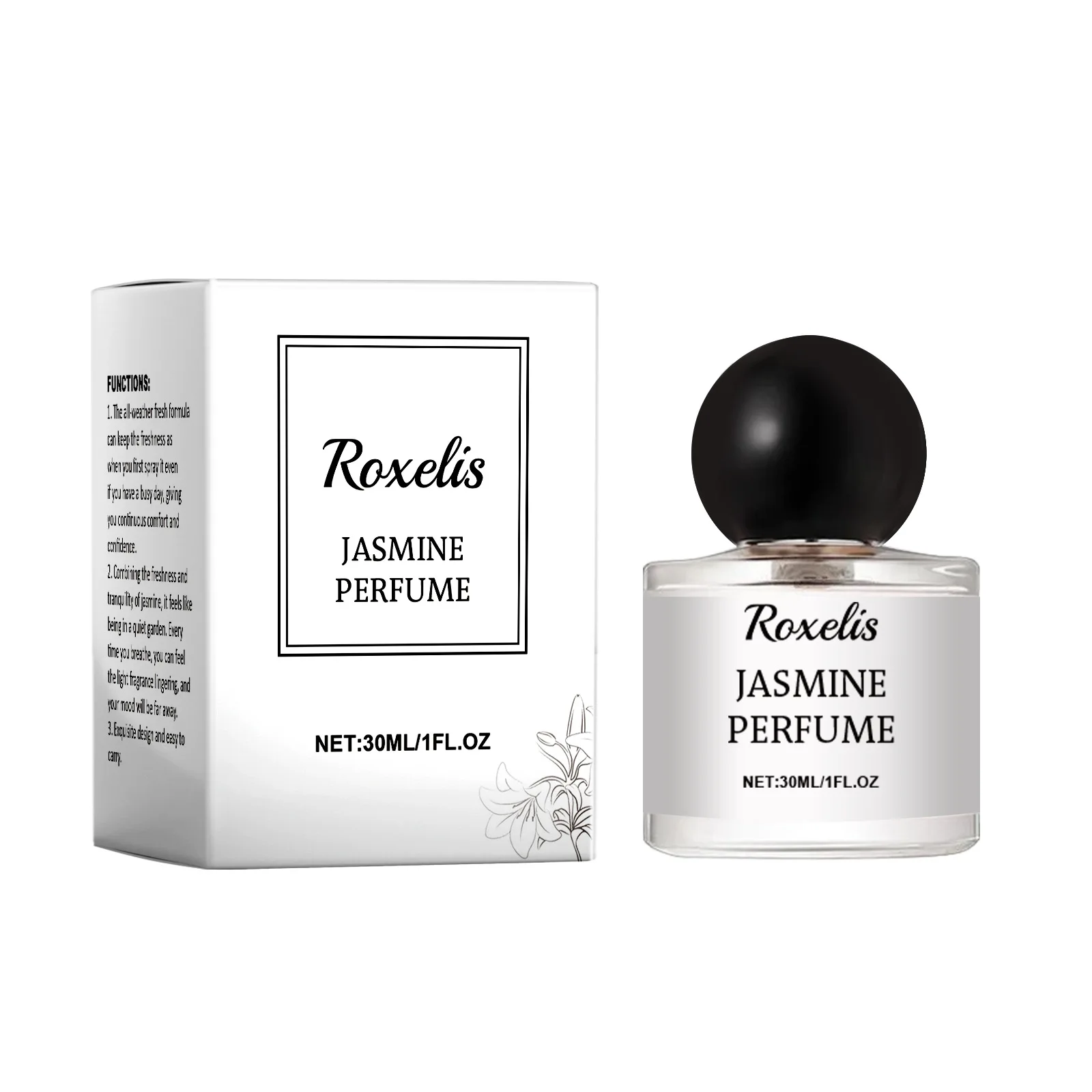 Jasmine Perfume Spray Floral Scent Pheromone Exudes Feminine Elegant Fresh Natural Sooth Mood Fragrance Perfume For Women 30ml