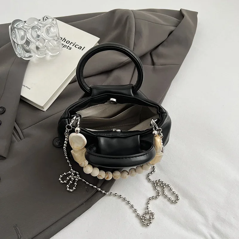 2024 New! Luxury - Style Women's Small - Design Handbag, Pleated Chain - Strap Cloud Bag, High - End Feeling