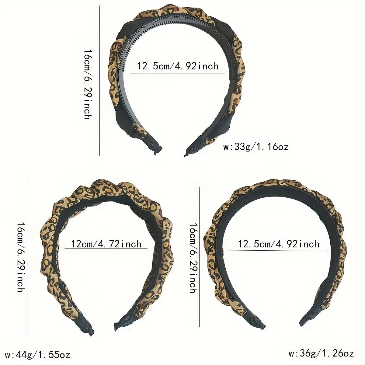 1pc 여성용 레오파드 프린트 다이아몬드 머리띠는 파티를 위한 일상 사진 촬영에 간단하고 세련된 제품입니다.