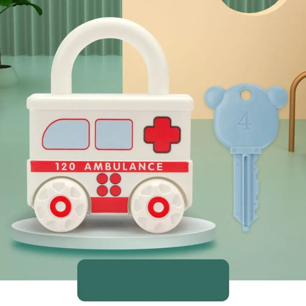 

New Plastic Lock Keys Car Toy Number Matching Sensory Educational Game For Children 1 2 3 Years Montessori Learning Tool Kid