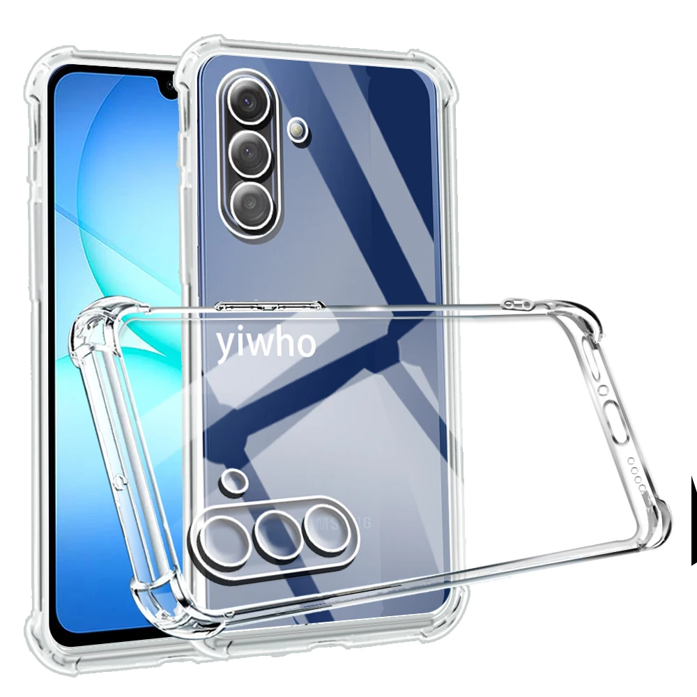 Capa de telefone transparente para samsung galaxy a17 5g clera capa traseira phonecases vidro protetor para galaxy a17 a16 a26 a36 a56 5g