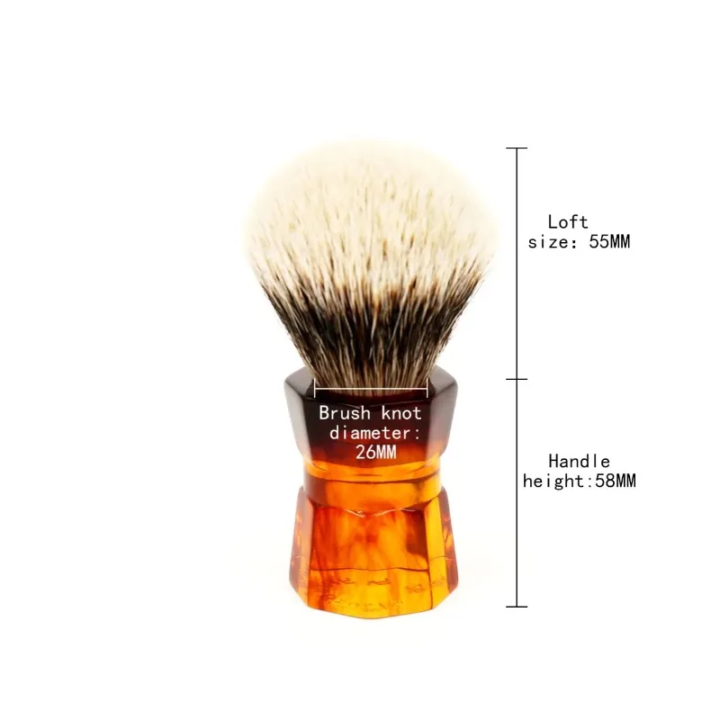 Yaqi-brocha de afeitar profesional para limpieza de barba, 26MM, para viaje portátil, Moka Express, dos bandas, pelo de tejón, brocha de afeitar para Barba