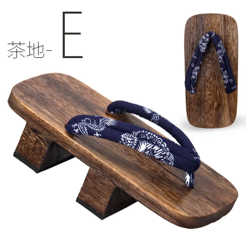 Geta Clogs Men Japanese Style Kimono Toe Shoes Anime Cosplay Traditional Wooden Flip Flops Oriental Sandals Sauna Indoor Slipper