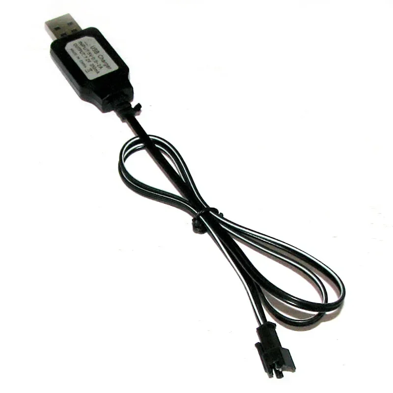 Cable de carga USB para batería NiMH NiCD, cargador de juguete eléctrico, 1 piezas, 3,6 V/4,8 V/6V/7,2 V/9,6 V 250mA SM 2P