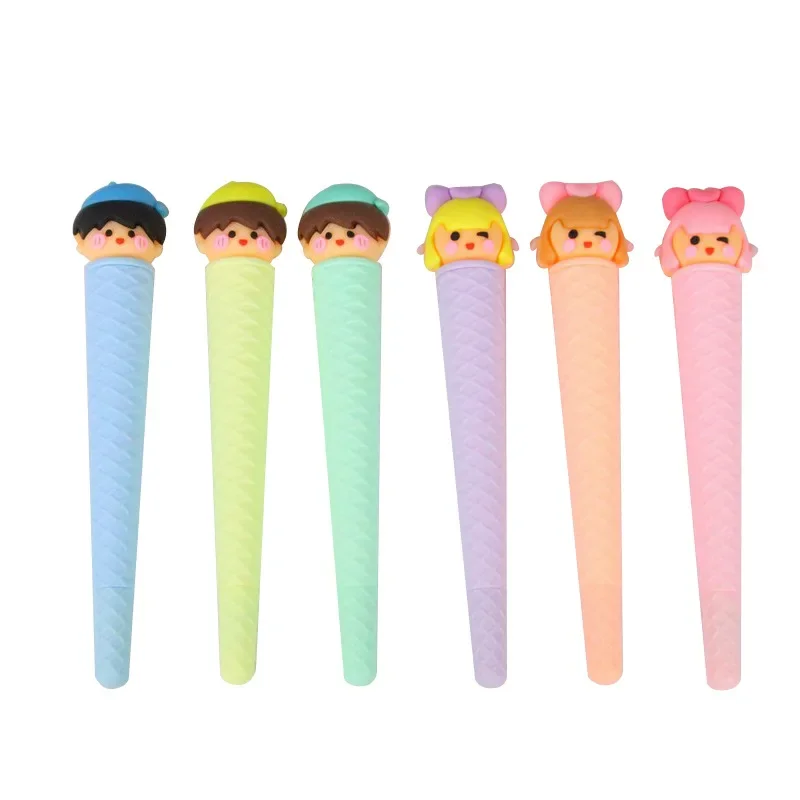 Wholesale creative high-value cartoon plastic cone neutral pen, cute ice cream creative stationery, student prize gifts