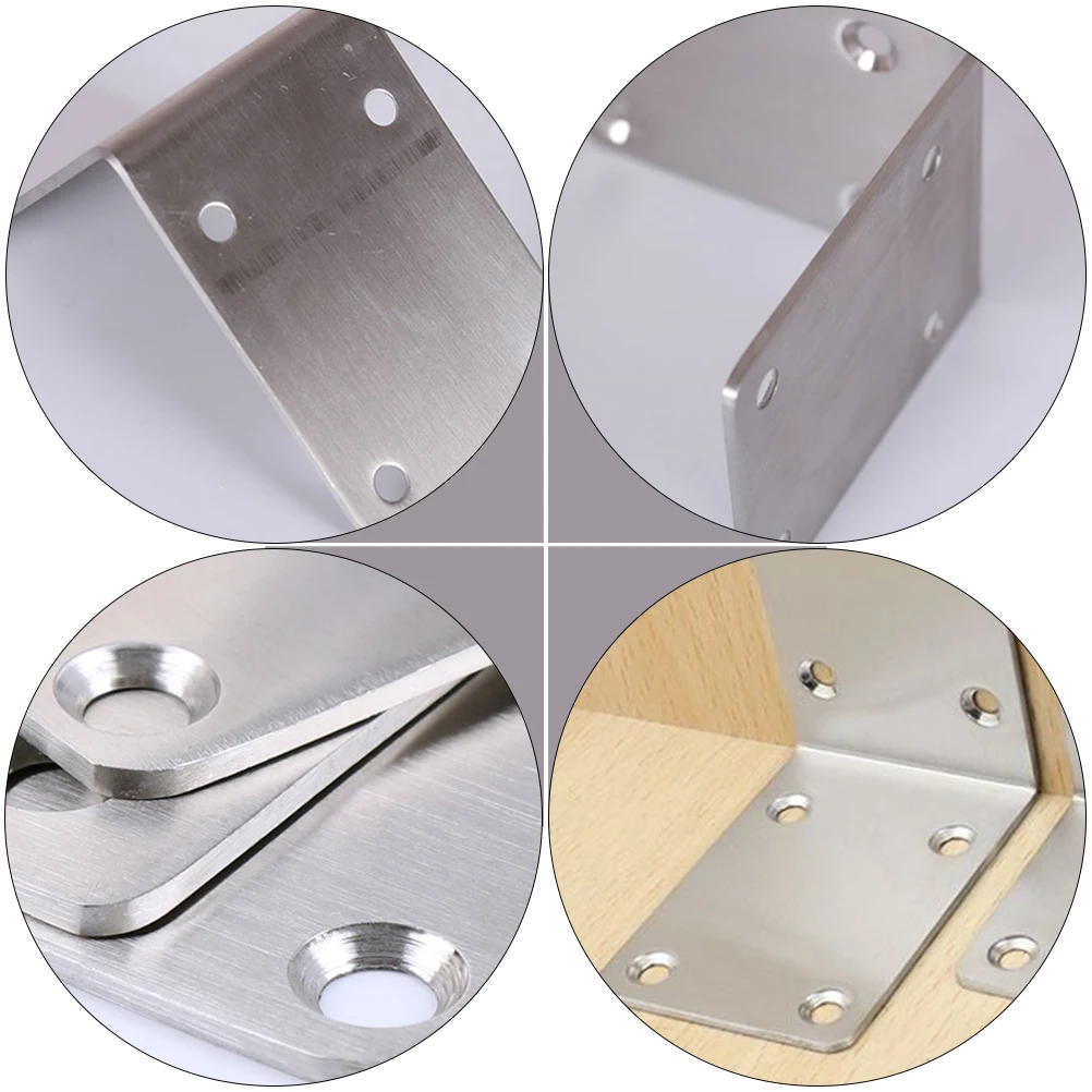 

2Pcs Heavy Duty Stainless Steel Angle Brackets Right Angle L Shape Corner Braces Strong Durable for Shelf Support Furniture