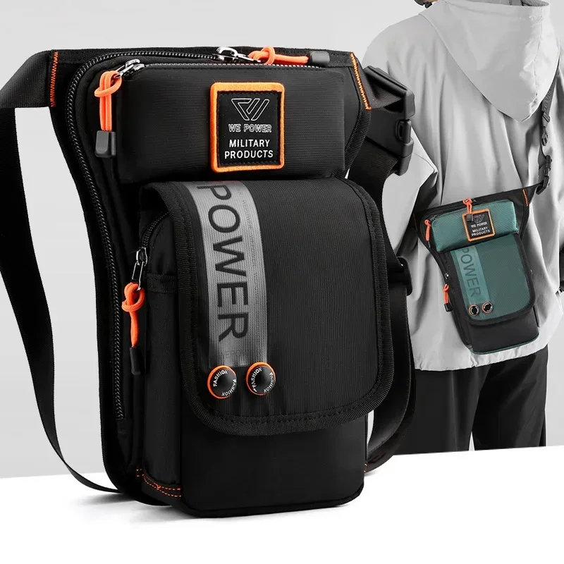 

Men Leg Drop Bag Fanny Waist Pack for Motorcycle Rider Travel 2025 New Nylon Male Cross body Shoulder Belt Hip Bum Thigh Bags 가방