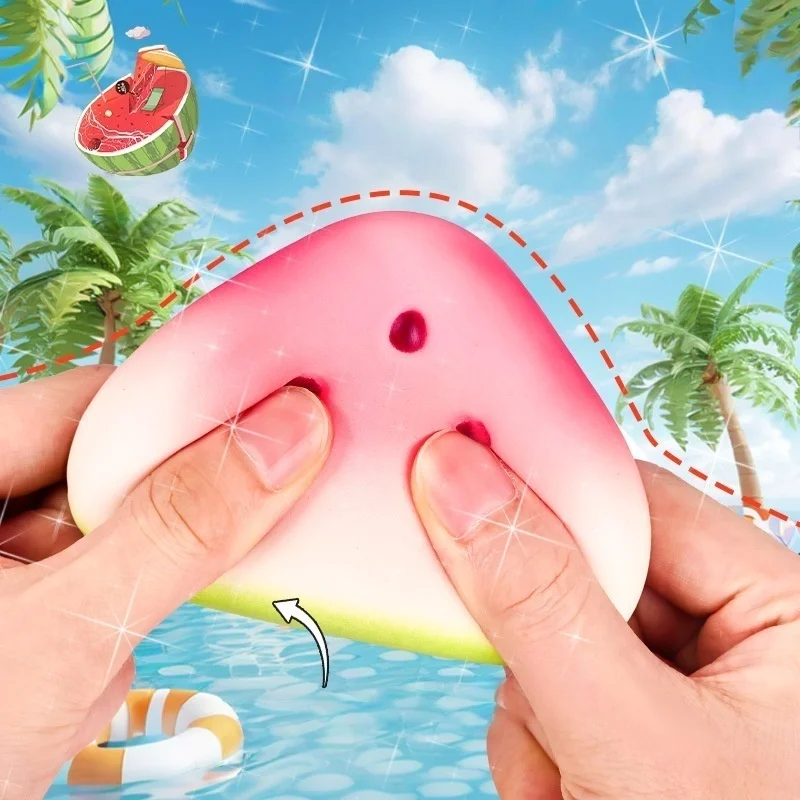 1/3/5PCS Squeezable watermelon stress relief ornaments,anti-stress rebound fruit squeeze, gift for sending to others or parties