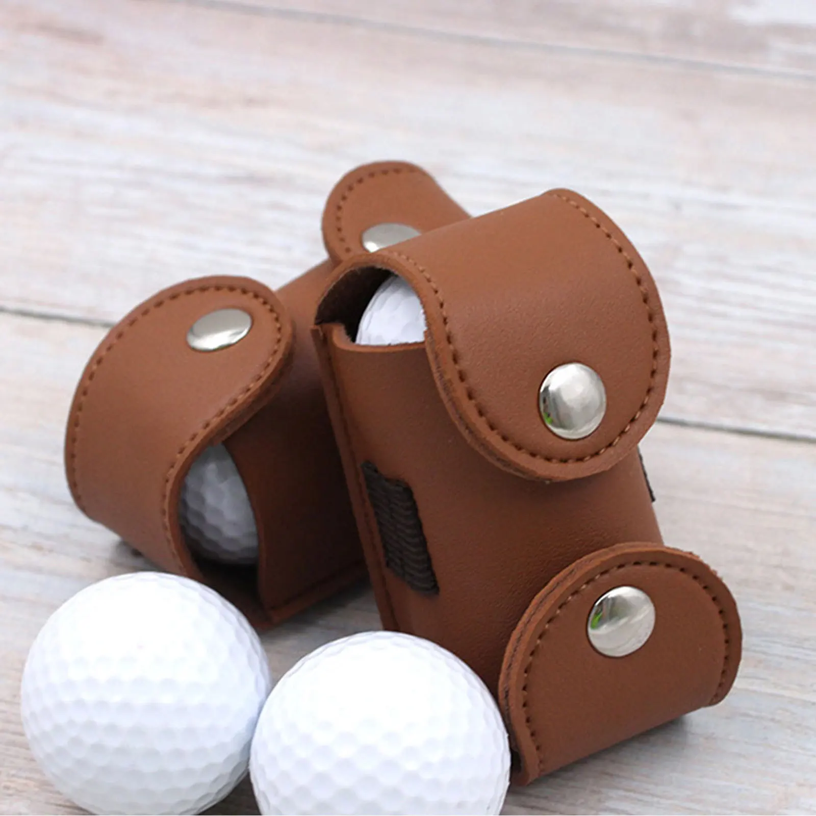 1 قطعة كرة جولف حقيبة ملحق الحقيبة قسط Pu ل 2 كرات خطاف معدني حزام حزام جولف التدريب أداة الرياضة الغولف