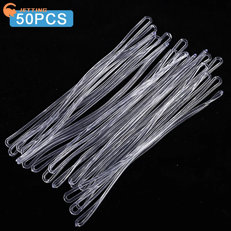 (Neu) 50 Stück 15cm Reiseetiketten Plastik-Taschenbänder Transparente Gepäck-ID-Etikettenhalter