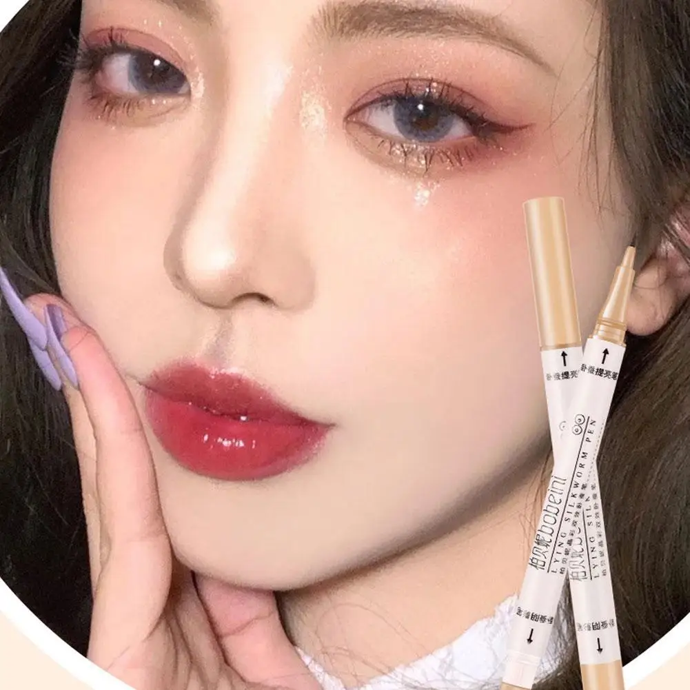 Lápis Aegyo Sal 2 em 1: iluminador natural fosco e brilho, maquiagem fácil para os olhos para estudantes, intensificador de linha de cílios inferiores N2X7