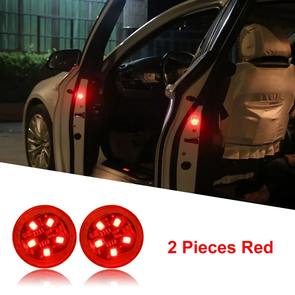 1/2/4 stücke Universal LED Auto Öffnung Tür Sicherheit Warnung Anti-kollision Lichter Magnetische Sensor Strobe blinkende Alarm Lichter