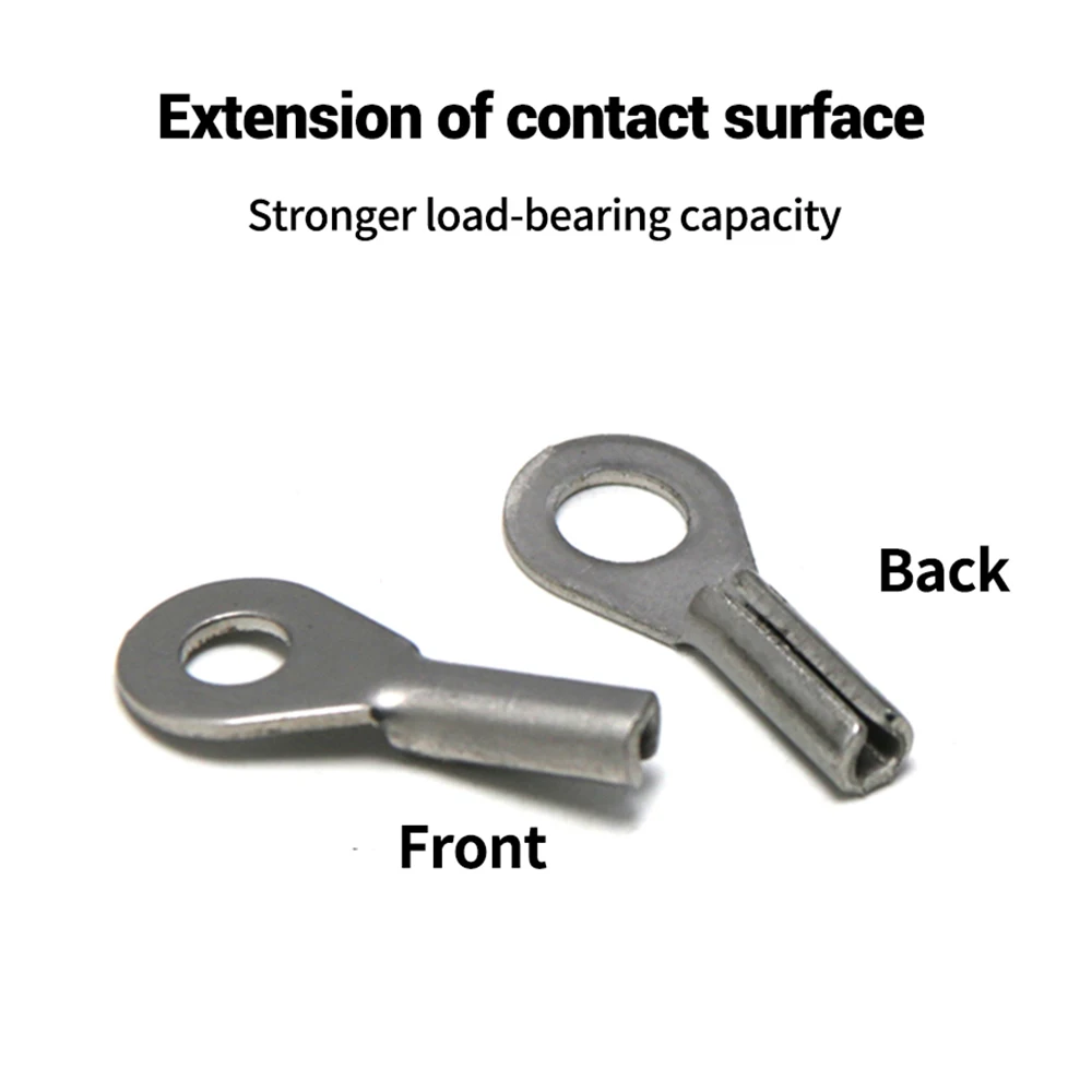 100PCS 304 Stainless Steel OT Terminal Block M3-M10 Screw Fixing Hole Suitable for 1-2mm Steel Wire Rope Connection Accessories