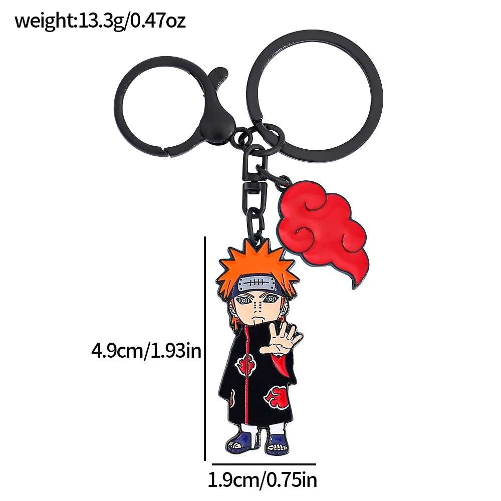Naruto Anime Akatsuki Uchiha Itachi Friends Gift Girl Pendant Accessories Cute Creative Fashion Key Ring Bag Charms Keychain view 2