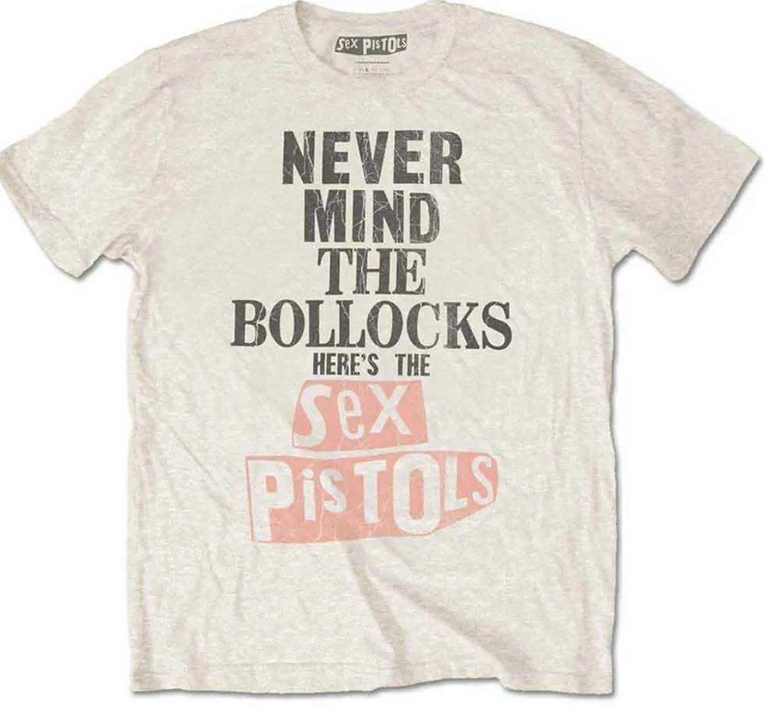 The Sex Pistols T-Shirt Never Mind The Bollocks Album Cover Natural XXXL