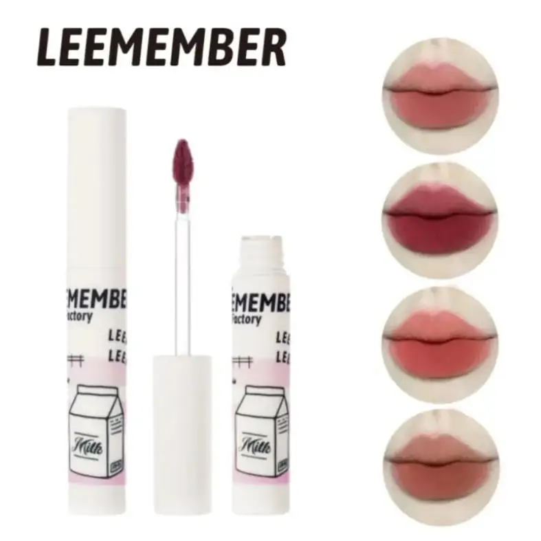 LEEMEMBER Milk Series Cute Lip Mud Velvet Matte Lip Gloss Mist Lip Glaze Tint Women Beauty Makeup Cosmetics