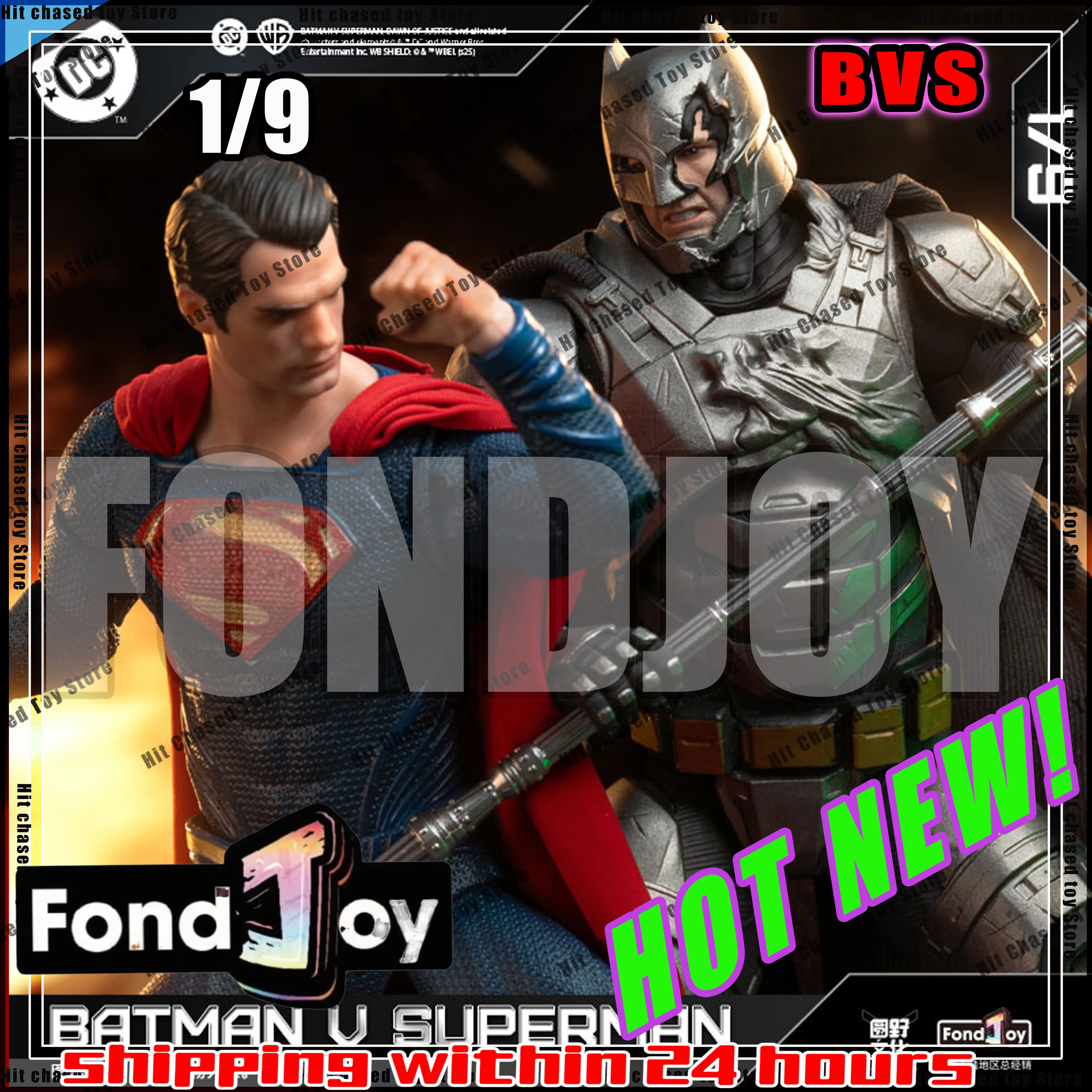 

NEW Original Fondjoy BVS Armored Batman Battle Damaged Superman Figure Set 1/9 Batman v Superman：Dawn of Justice DC Collection