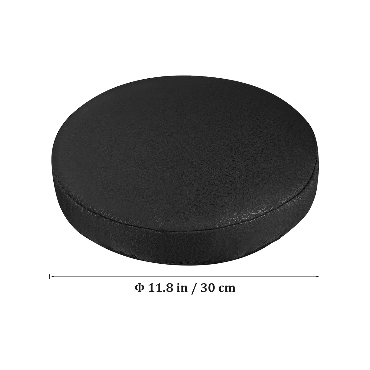 غطاء مقعد مستدير 30 سم وسادة مقعد مرنة سميكة سوداء لبار مقهى مكتب المنزل نسيج القطن والبوليستر غطاء كرسي مستدير #6