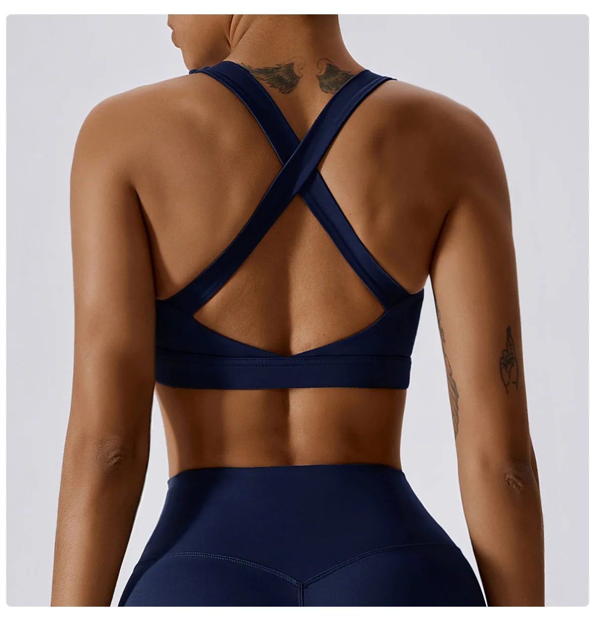 Frauen Cross Strap Sport BH Top Frauen Push-up Sport BH Yoga Gym Crop Top Büstenhalter Fitness Top Sport BH atmungsaktive BHs – Detail 22