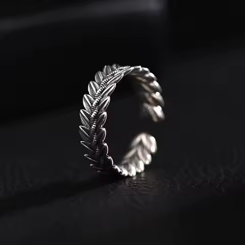 925 Sterling Silver Rings For Women Wheat Adjustable Ring Wedding Luxury Jewelry Accessories Wholesale Jewellery Argent 925