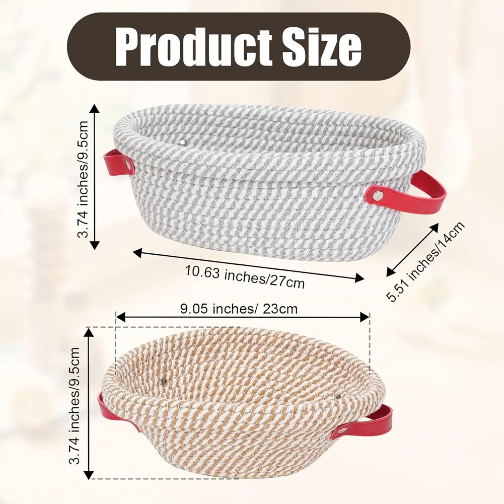 2pack Banneton Sourdough Bread Proofing Baskets, Cotton Rope Proofing Baskets for Sour Dough Bread Baking,Oval + Round