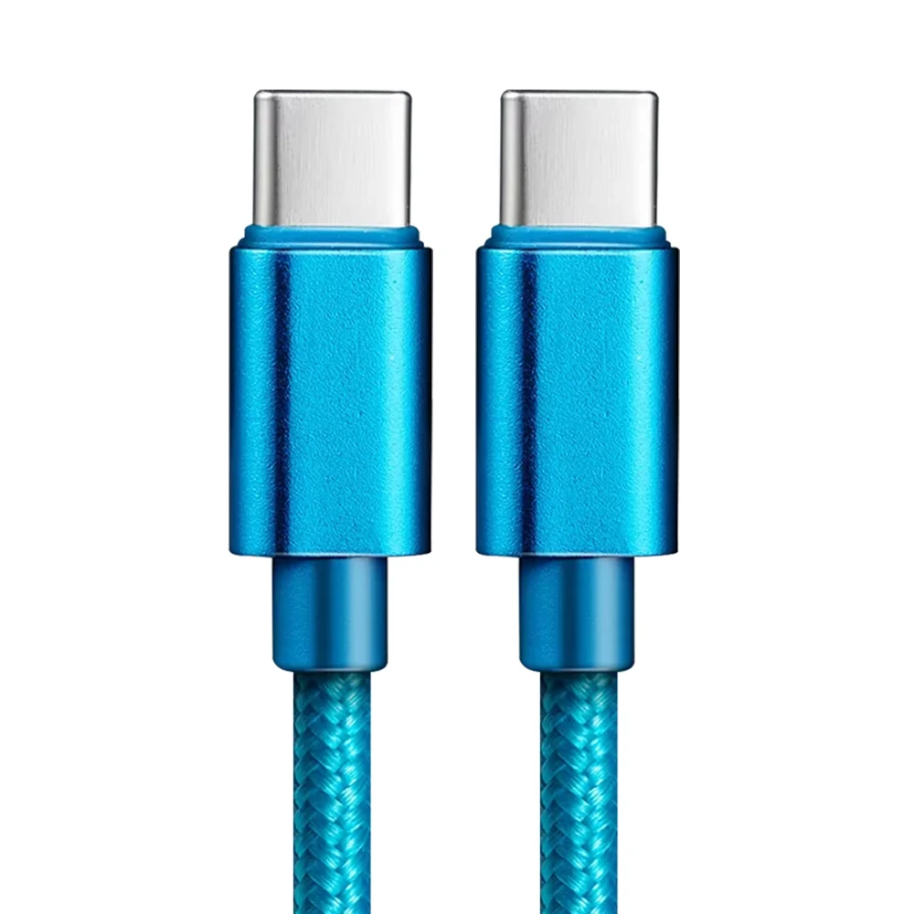 Nylon Geflochtenes 60W Typ-C-Kabel für iPhone 15 16 17 Pro Max 1m 2m 3m USB-C zu Typ-C Schnellladekabel für Samsung Xiaomi Huawei