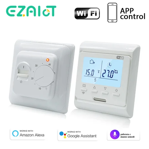 Imagen 1 del producto Termostato de calefacción por suelo radiante WIFI pantalla LCD 220V eléctrico, agua, caldera de Gas controlador de temperatura programable de suelo cálido