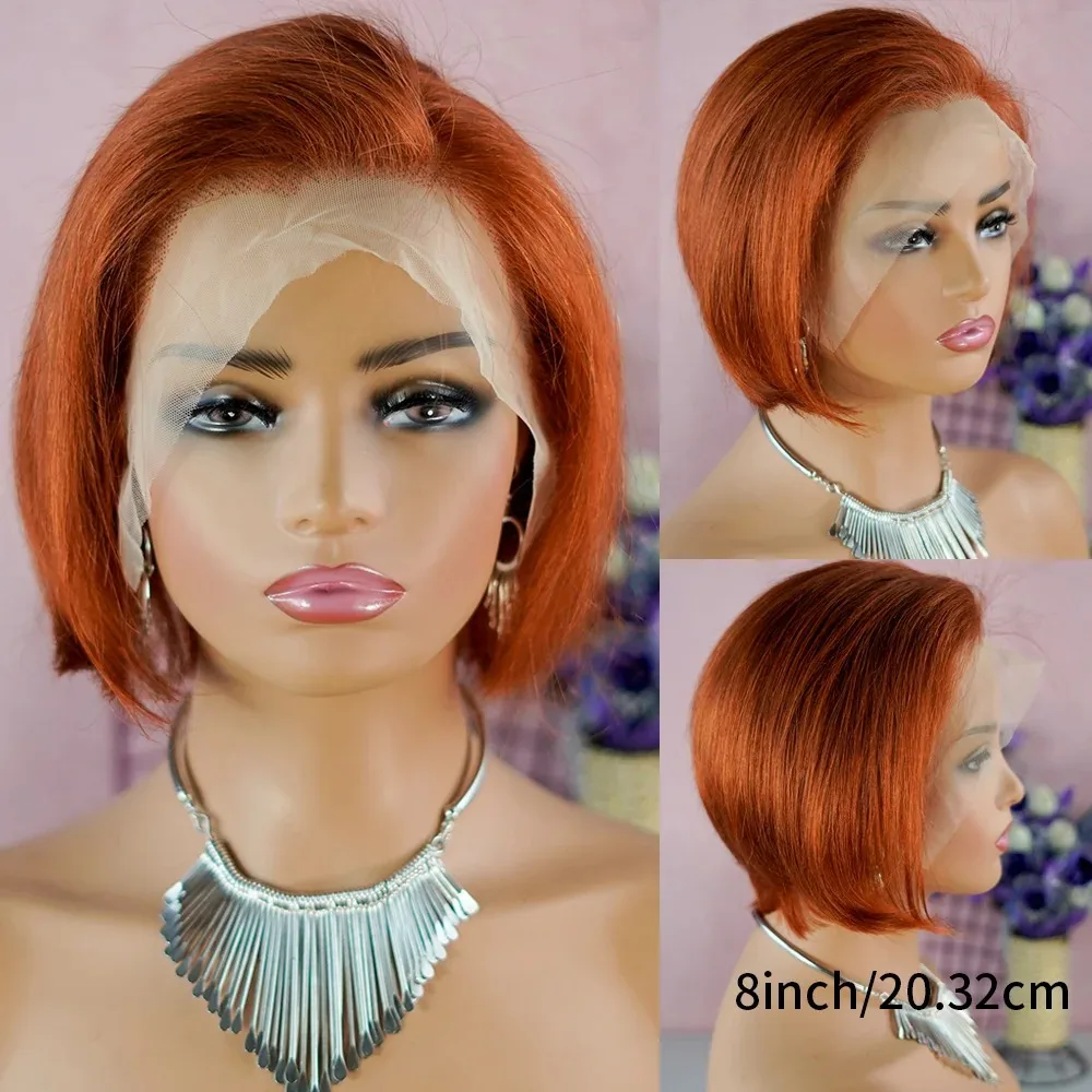 Women's Short Pixie Cut Lace Front Wig, Human Hair
