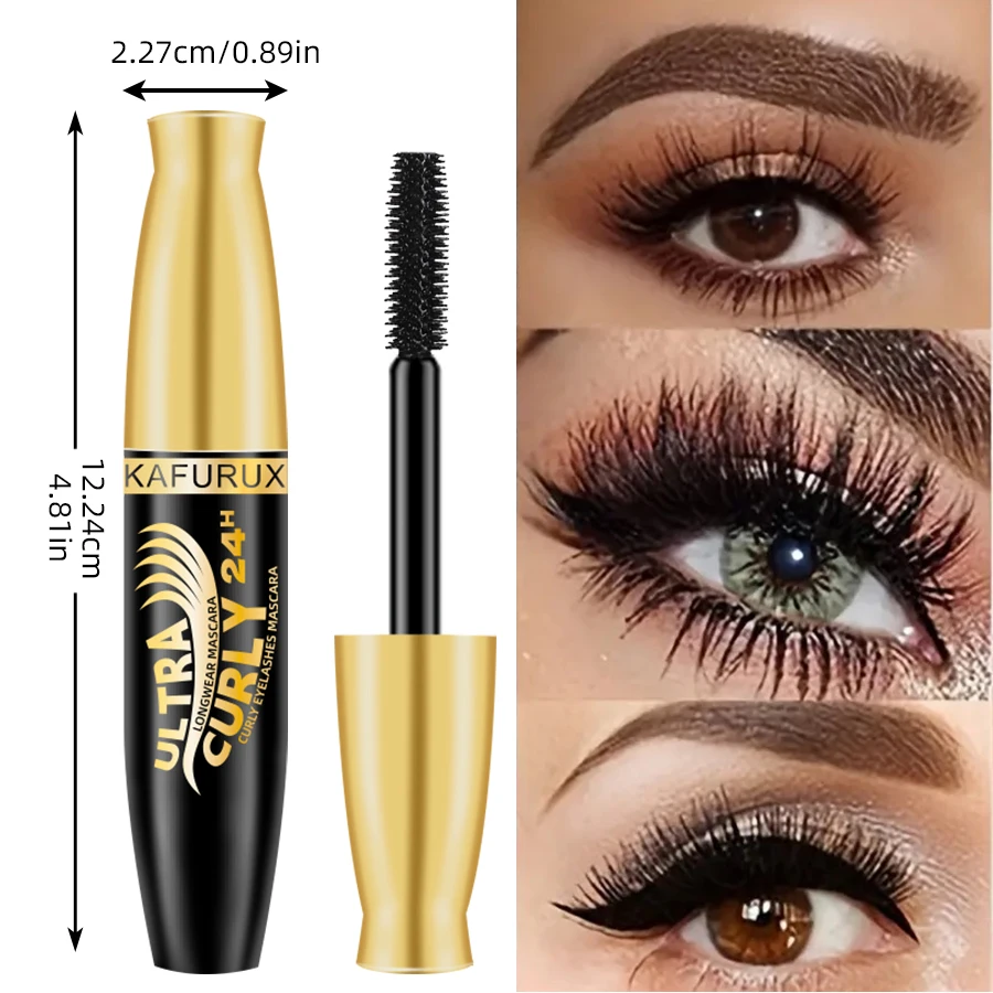1pc preto 4d rímel espessamento alongamento curling longa duração maquiagem de cílios à prova dwaterproof água fibra líquida rímel cosméticos presentes