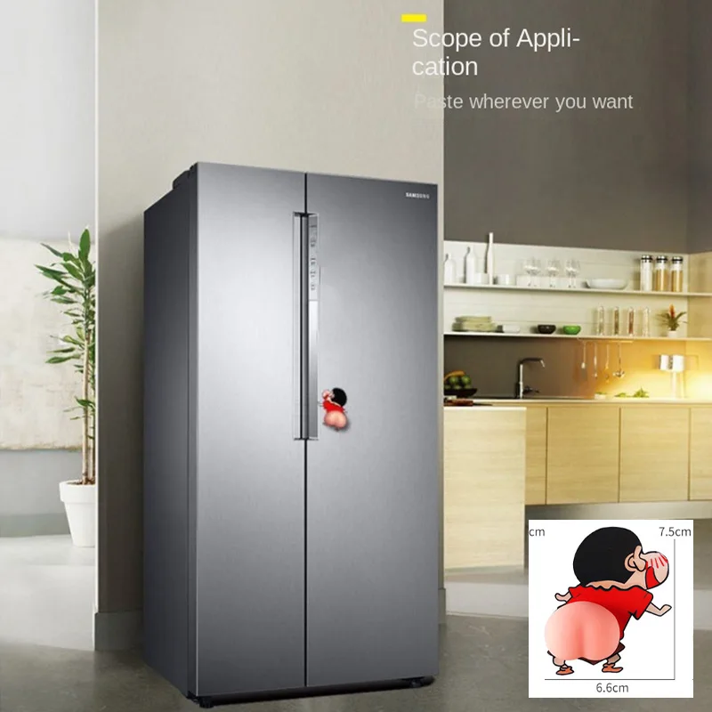 2 قطعة تلوين شين تشان الحرس مكافحة الغضب باب السيارة حامي بعقب الوفير الإغاثة لعبة جسم السيارة الوفير سيليكون ملصقات الهاتف مضحك