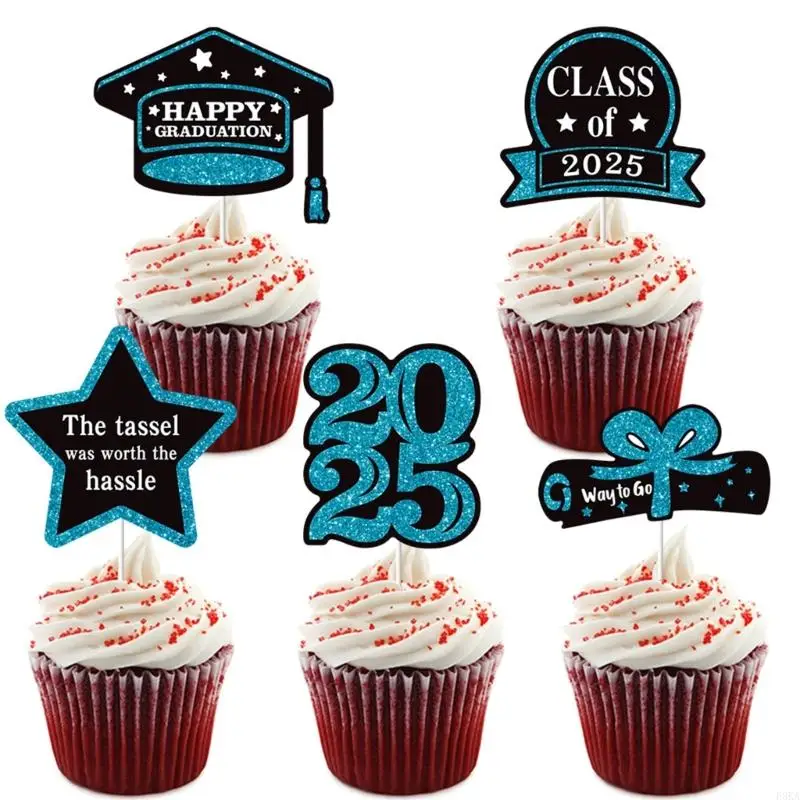 

5PCS Cake Decors Party Supplies Graduation Cakes Decorations for Festival Cake