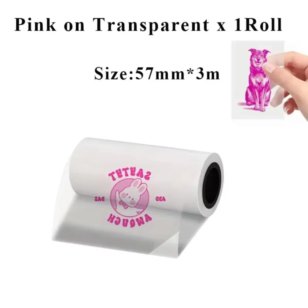 Adhesive Backing Thermal Printing Paper Glossy Finish Roll Format Clear Label Paper Transparent Thermal Sensitive