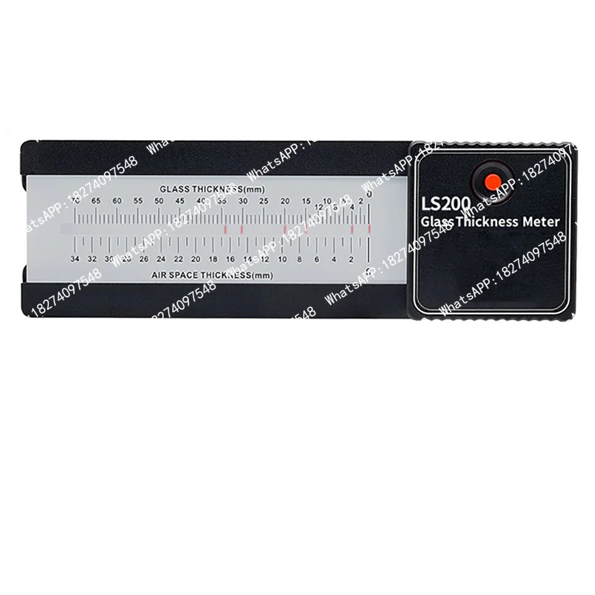 LS200 Scale Laser Glass Thickness Gauge Meter For Glass Measure Double Triple Glaze Insulated Glass Thickness Measurement Device