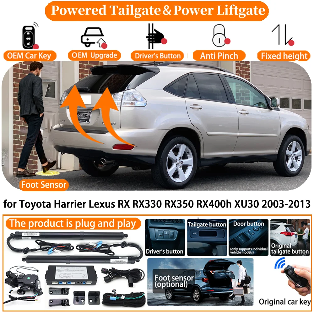 Smart Powered Tailgate system for Toyota Harrier Lexus RX RX330 RX350 RX400h XU30 2003-2013 Automatic Electric Power Tailgate