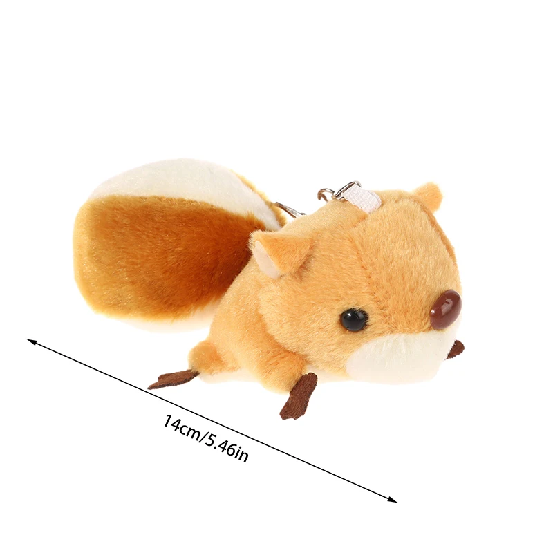 Autumn And Winter Squirrel Keychain Pendant Men And Women Cute Couple Bag Pendant Cartoon Brooch Plush Doll