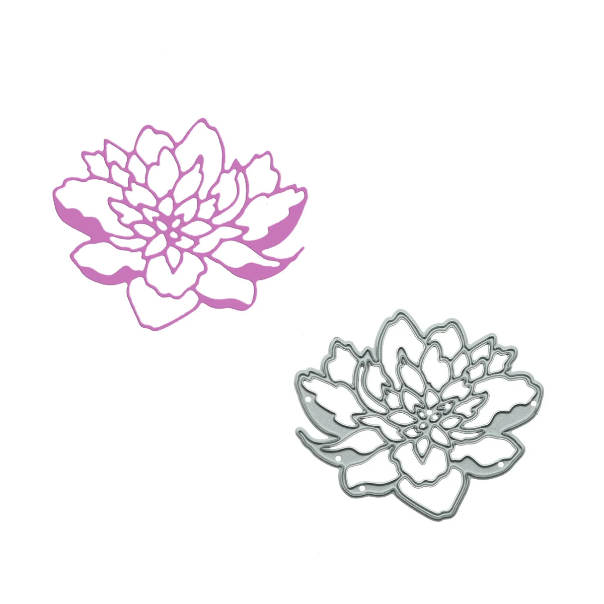 Small Metal Die Cut Lotus Flower Pattern Punch Cutter Greeting Card Decorating DIY Memory Postcard Craft Paper Stencil