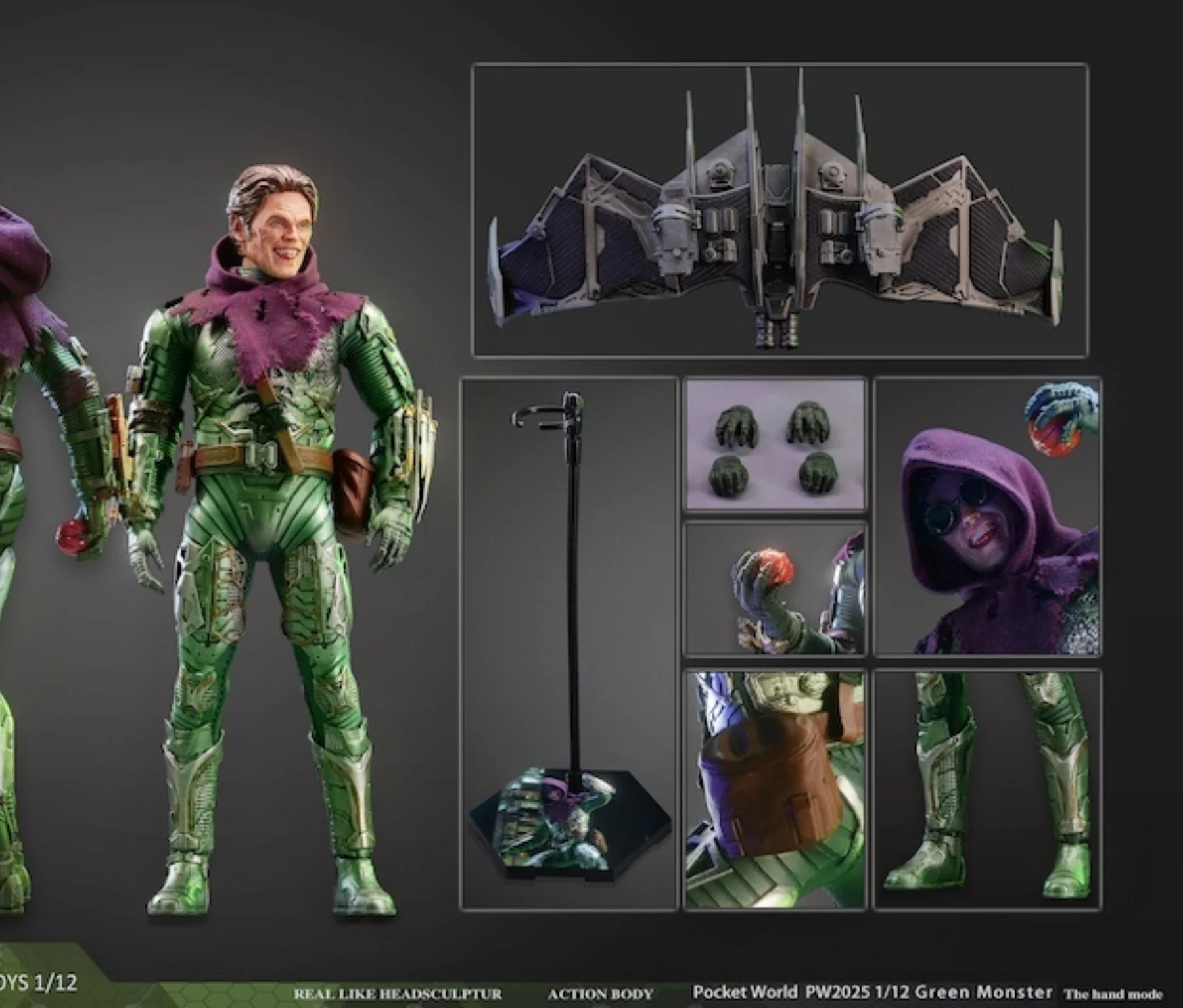 

PWTOYS PW2025 1/12 Green Monster 2.0 Norman Osborn Action Figure Set