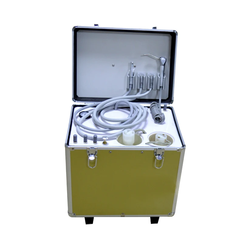 Portable Dental Equipment Mobile Turbine Unit Air Compressor Suction System